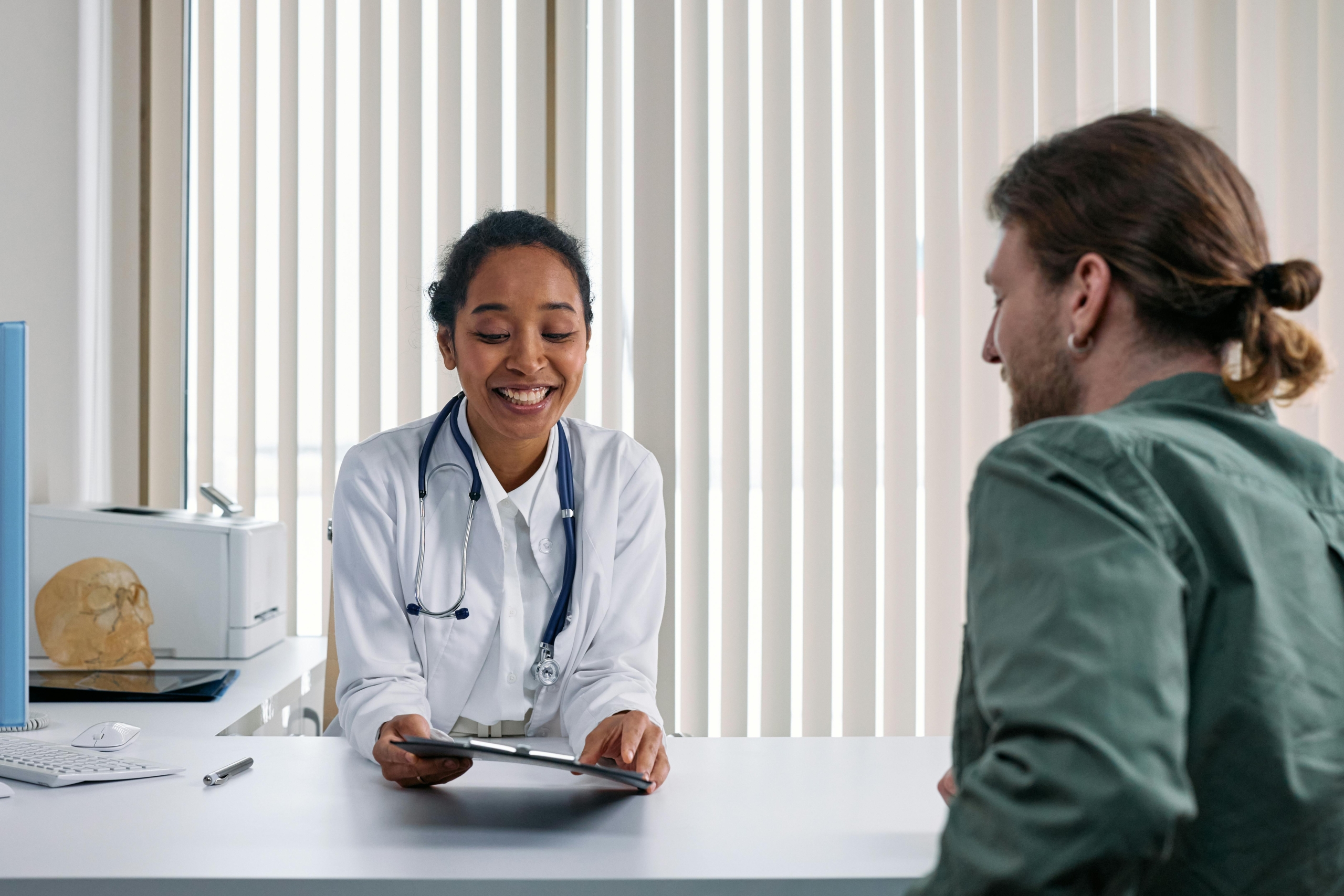 Board-certified allergist discussing personalized allergy treatment options.